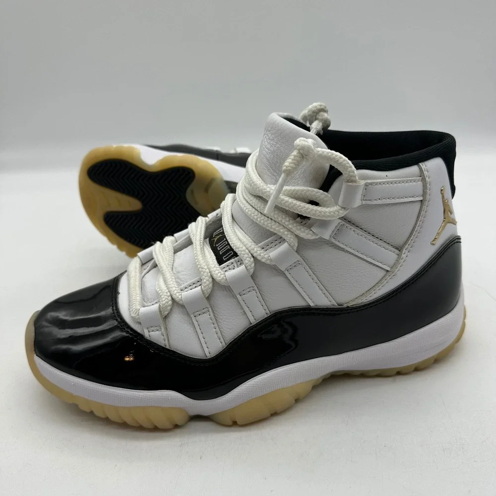 Nike CT8012-170 Mens Size 7.5 Air Jordan 11 Retro Gratitude DMP Gold Sneakers